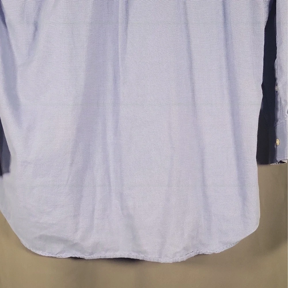 Cutter & Buck Men's LT Blue Solid Woven Cotton Button-Down Shirt Pockets - Picture 8 of 16